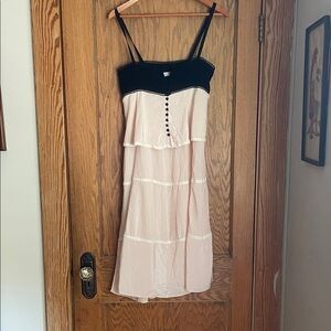 Zara Black and Cream Midi Dress